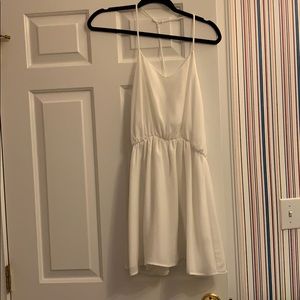 White sundress Halter top spaghetti straps